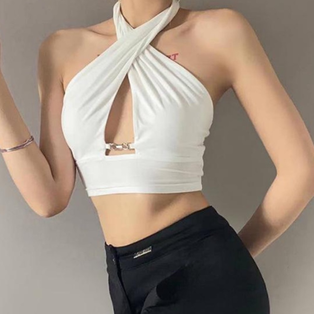 White Crop Top